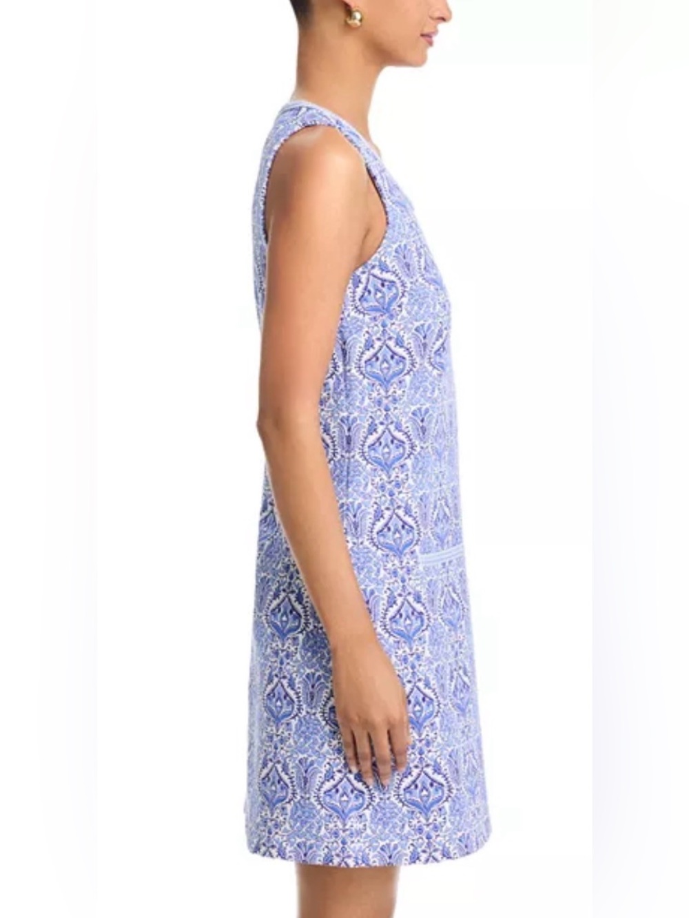 NWT [Tommy Bahama] Darcy Noble Pineapple Sleeveless Front Pockets Dress Womens M - Picture 4 of 13